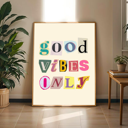 Good Vibes Only Wall Art Print