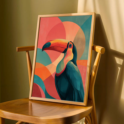 Geometric Toucan Wall Art Print