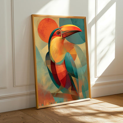 Geometric Toucan Wall Art Print