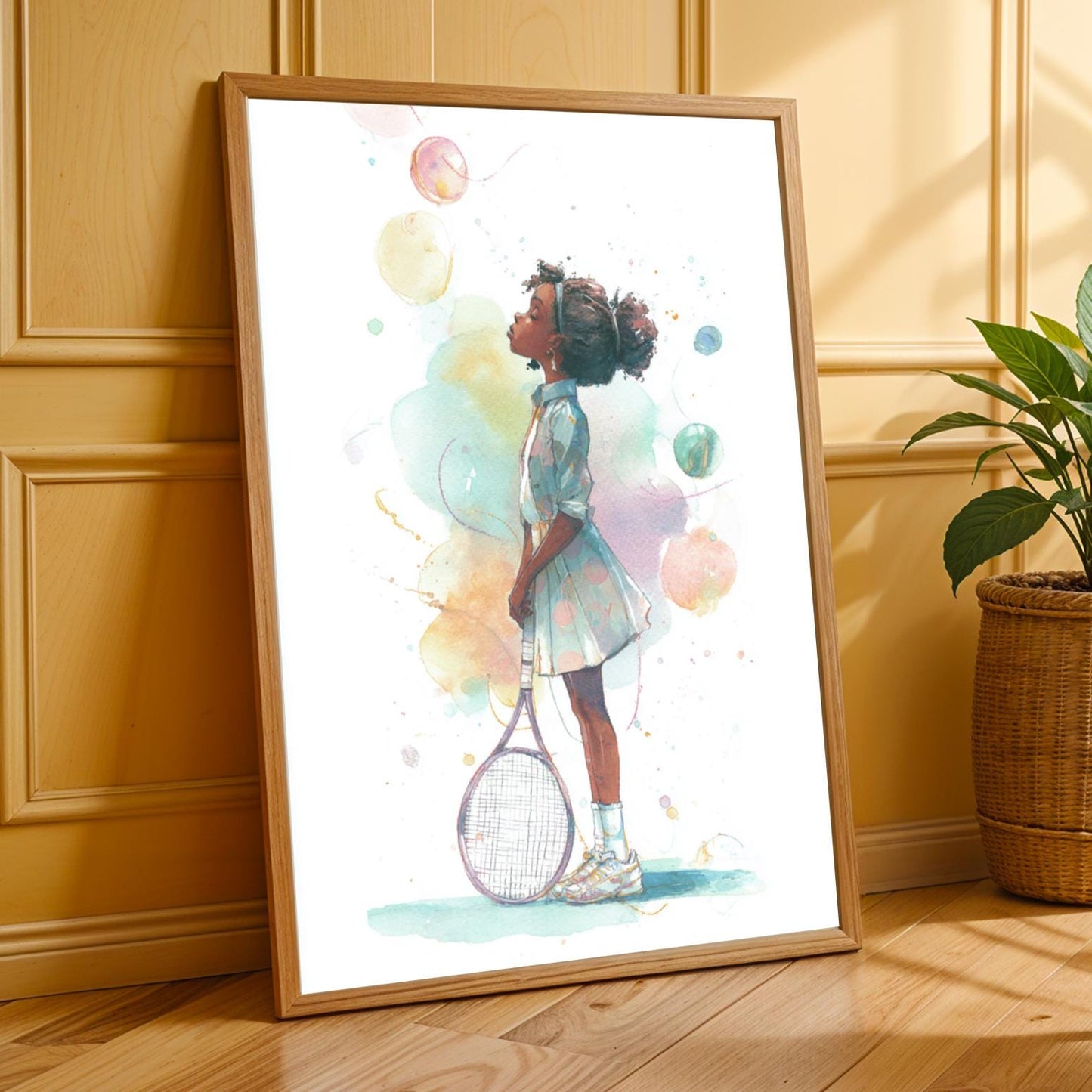 Aspiring Tennis Player Wall Art Print