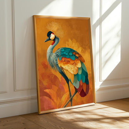 Crowned Crane Wall Art Print