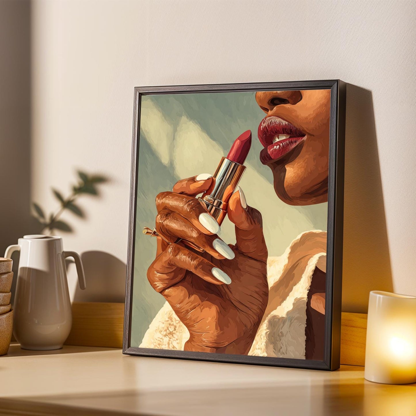 Red Lipstick Wall Art Print