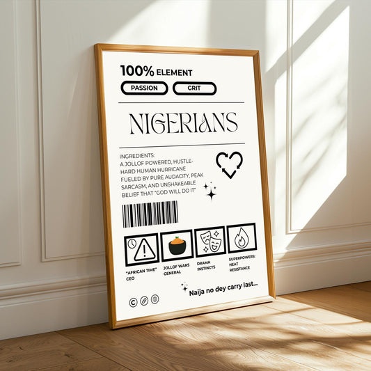 Nigerian Cultural Pride Wall Art Print