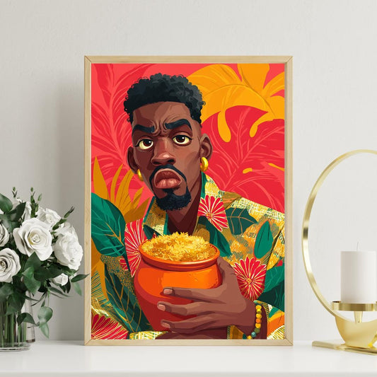 "King Of Jollof" Wall Art Print