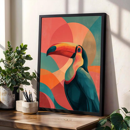 Geometric Toucan Wall Art Print