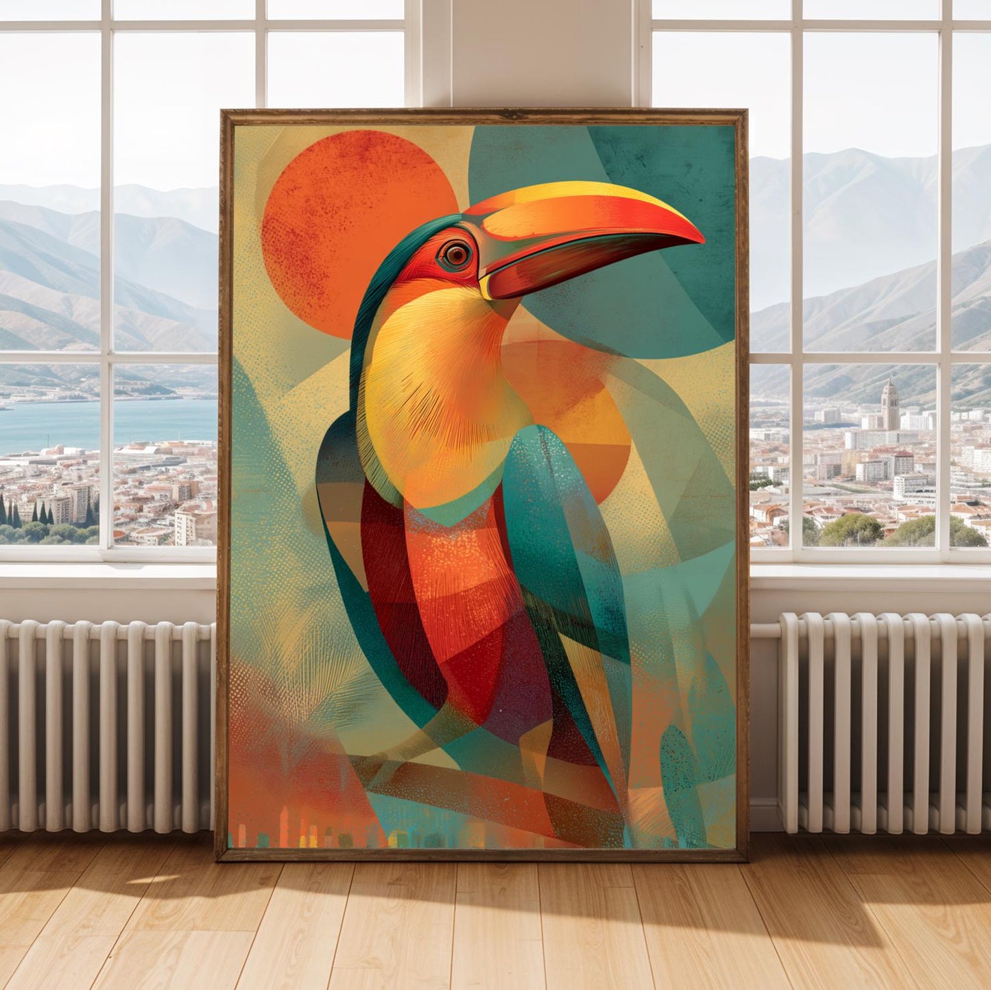 Geometric Toucan Wall Art Print