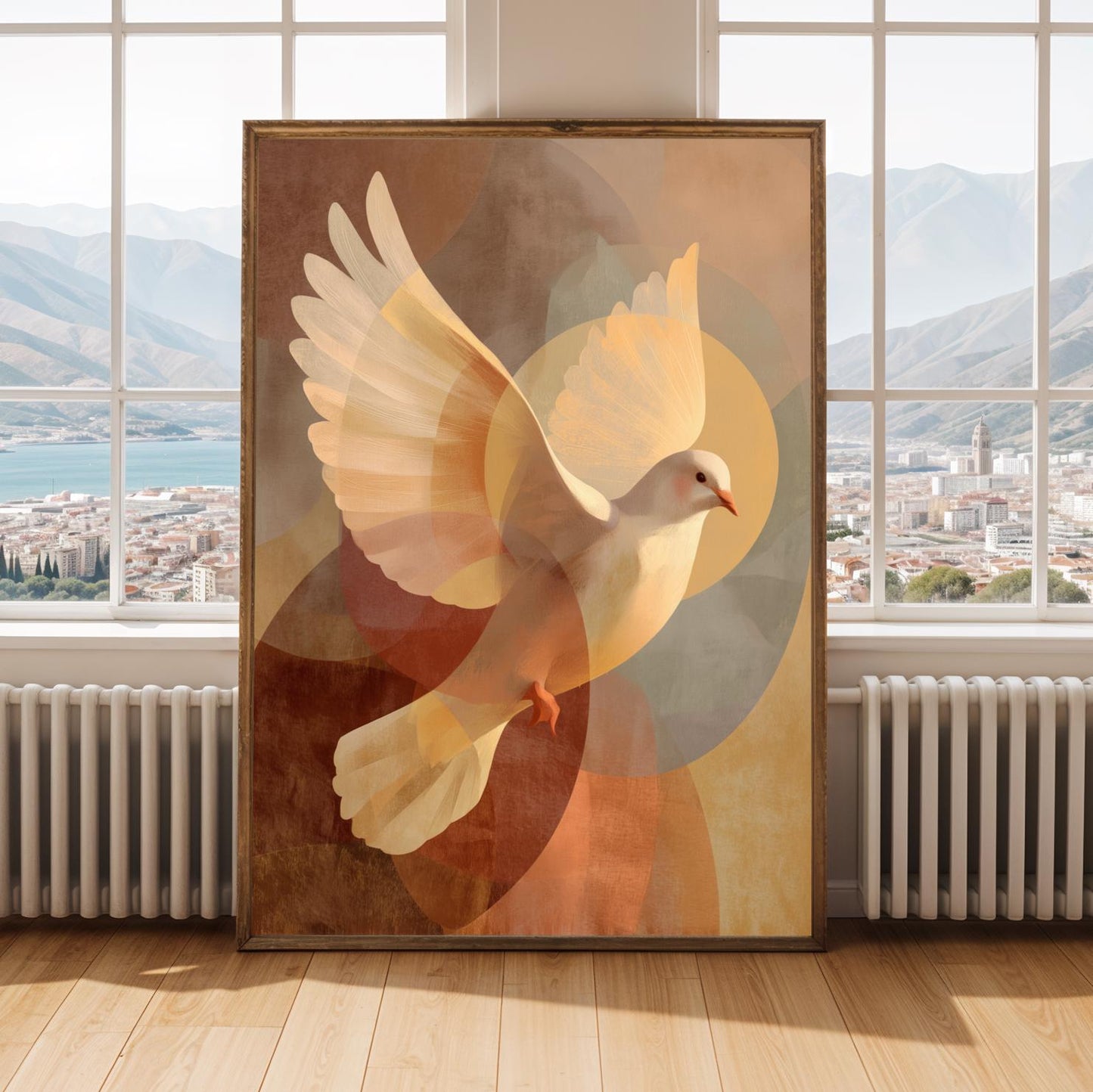 Dove in Flight Wall Art Print