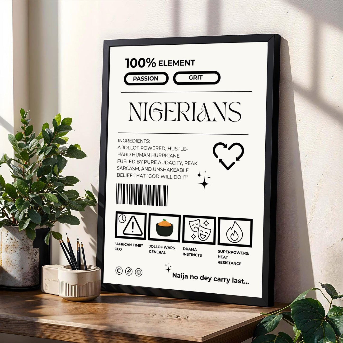 Nigerian Cultural Pride Wall Art Print