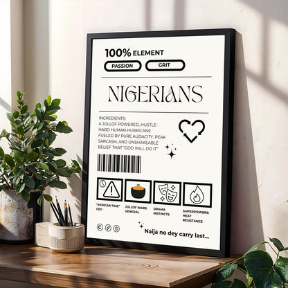 Nigerian Cultural Pride Wall Art Print