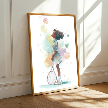 Aspiring Tennis Player Wall Art Print