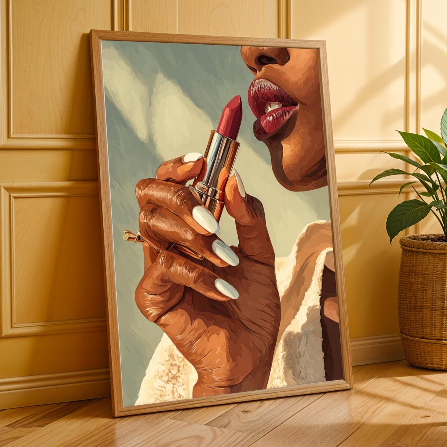 Red Lipstick Wall Art Print