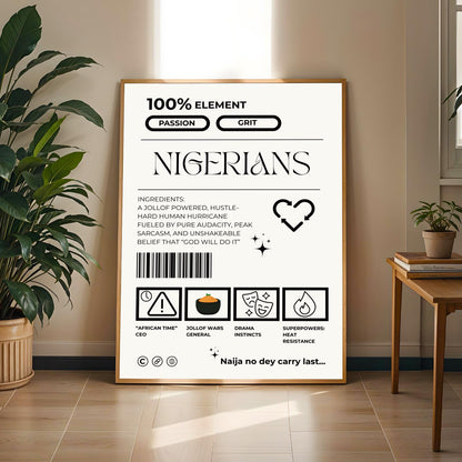 Nigerian Cultural Pride Wall Art Print