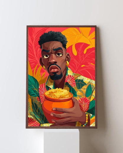 "King Of Jollof" Wall Art Print