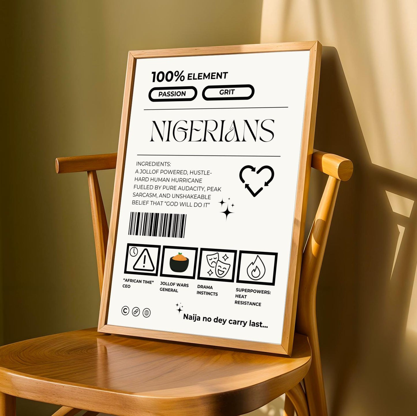 Nigerian Cultural Pride Wall Art Print