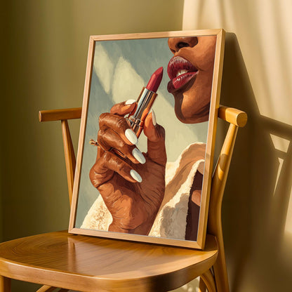 Red Lipstick Wall Art Print