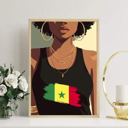 African Countries Wall Art Print