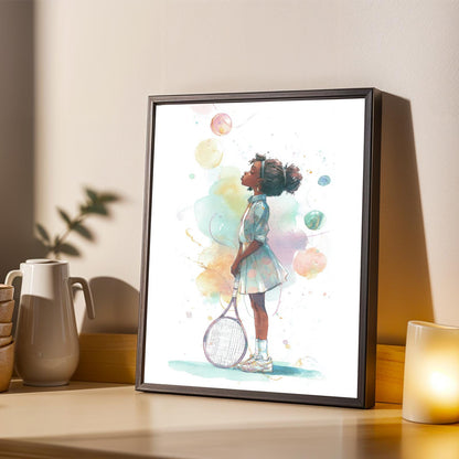 Aspiring Tennis Player Wall Art Print