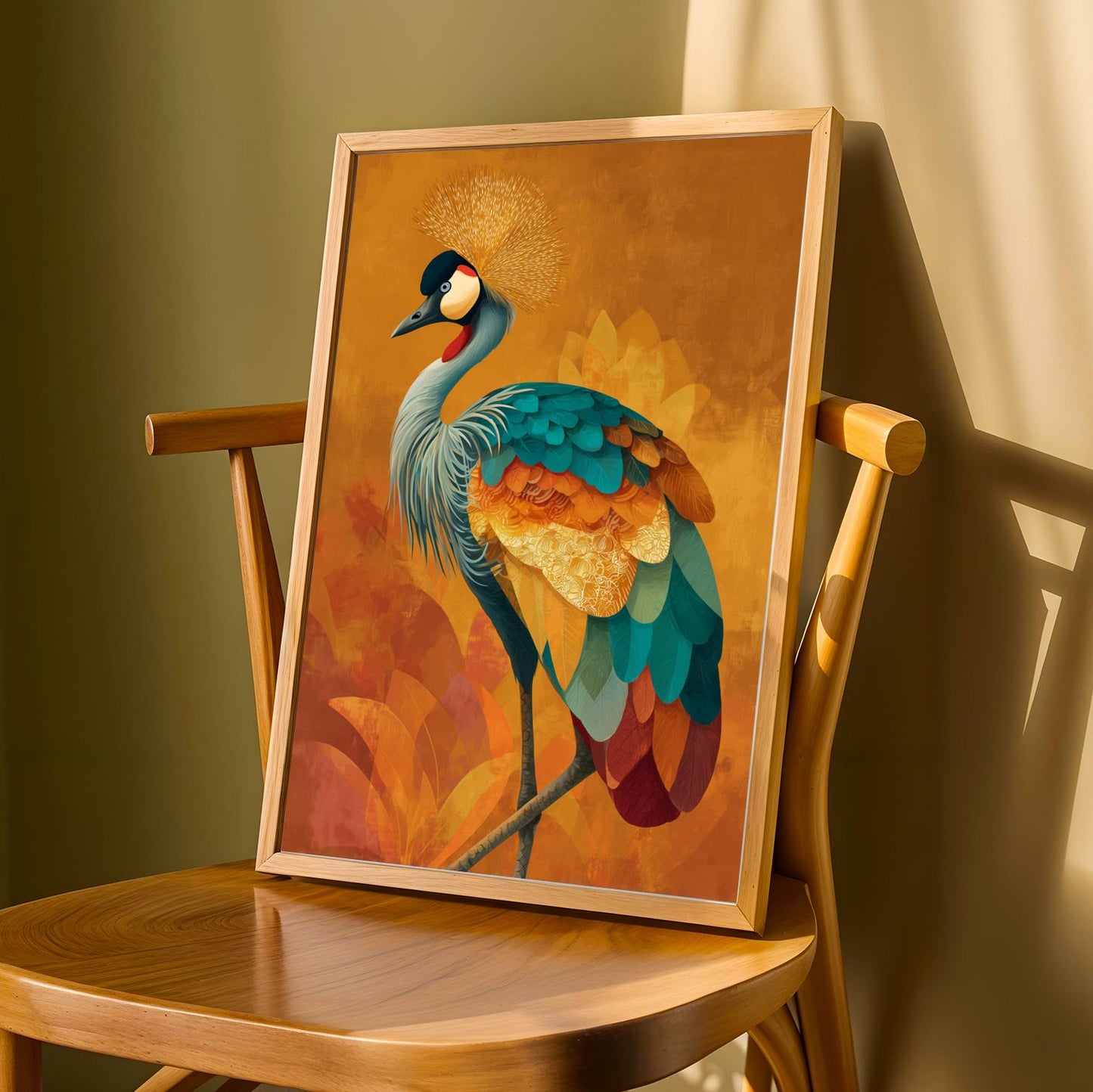 Crowned Crane Wall Art Print