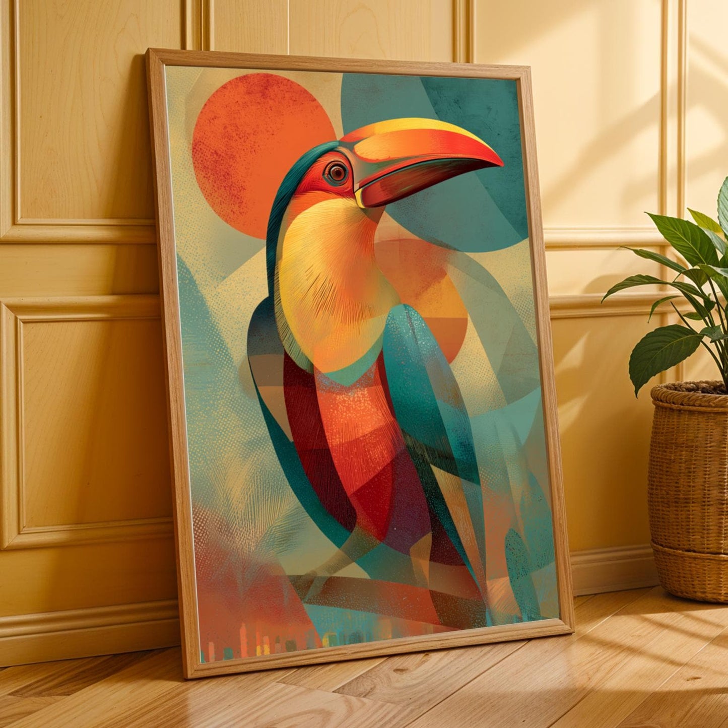 Geometric Toucan Wall Art Print