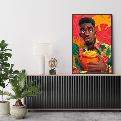 "King Of Jollof" Wall Art Print