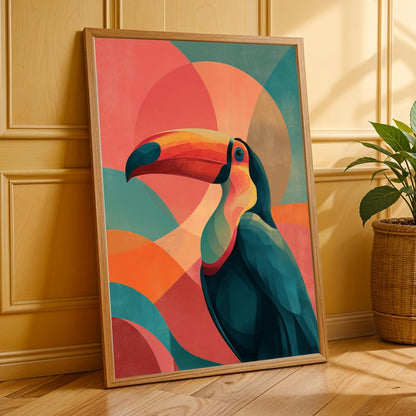 Geometric Toucan Wall Art Print