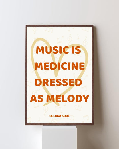 Music is Medicine Wall Art Print