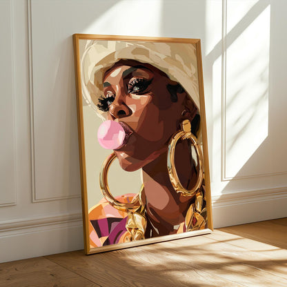 Bubblegum Pop-Art "Missy Elliott Inspired" Wall Art Print