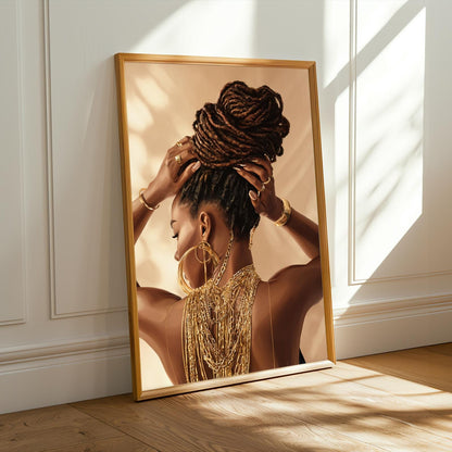 Stength In Her Locs Wall Art Print