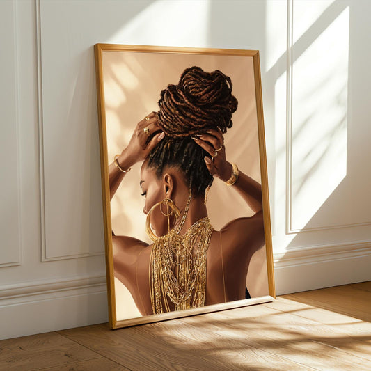 Stength In Her Locs Wall Art Print