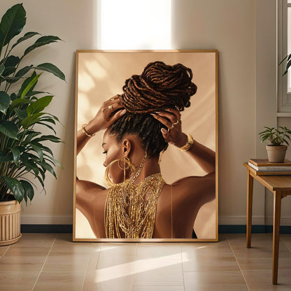 Stength In Her Locs Wall Art Print