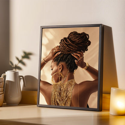 Stength In Her Locs Wall Art Print