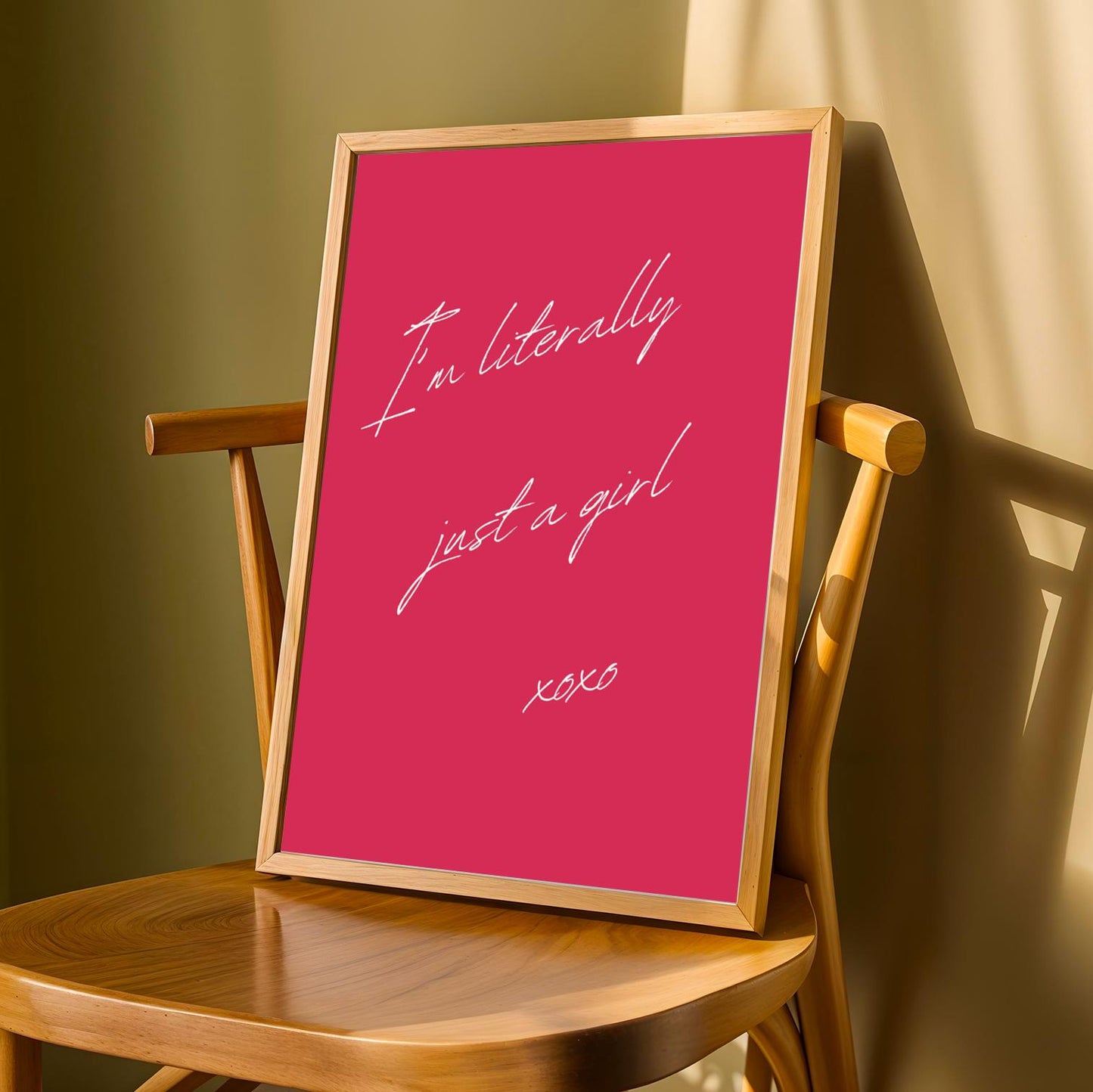 "Just A Girl" & Roses  Wall Art Print Bundle