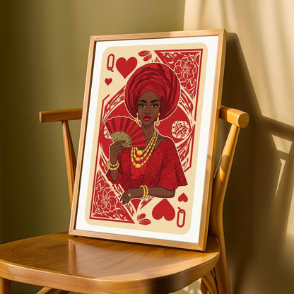 Queen Of Hearts Wall Art Print