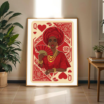 Queen Of Hearts Wall Art Print
