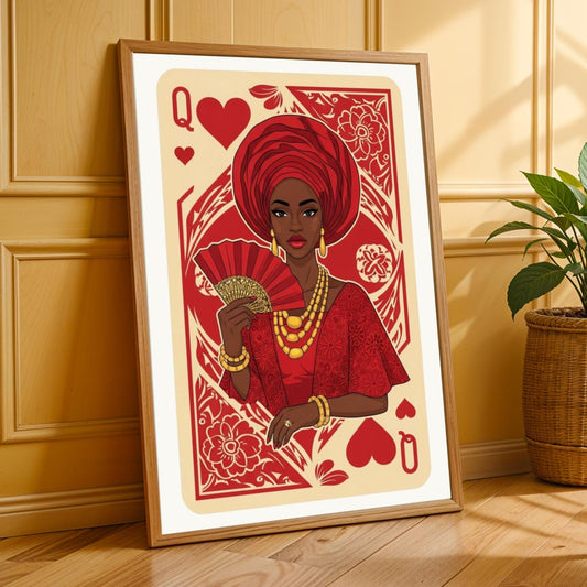 Queen Of Hearts Wall Art Print