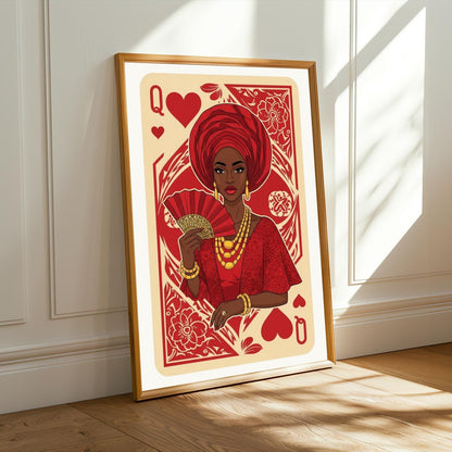 Queen Of Hearts Wall Art Print