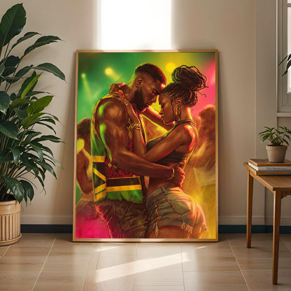 Dancehall Embrace Wall Art Print