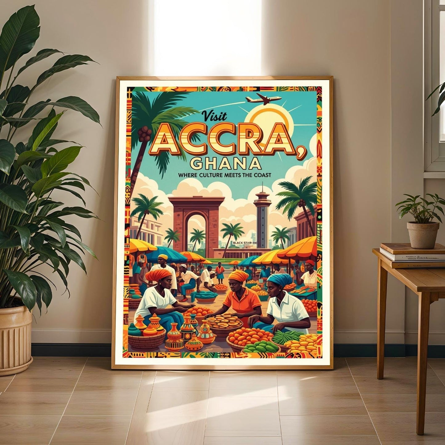 Accra, Ghana Reimagined Wall Art Print