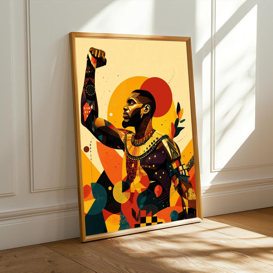 Untamed Spirit  African Warrior Wall Art Print
