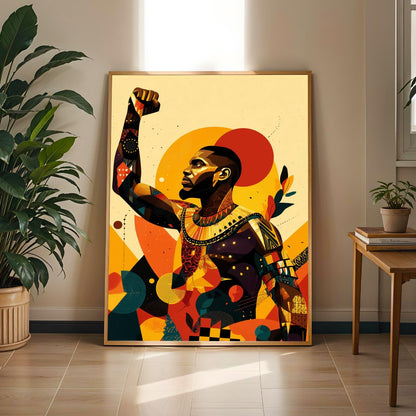 Untamed Spirit  African Warrior Wall Art Print