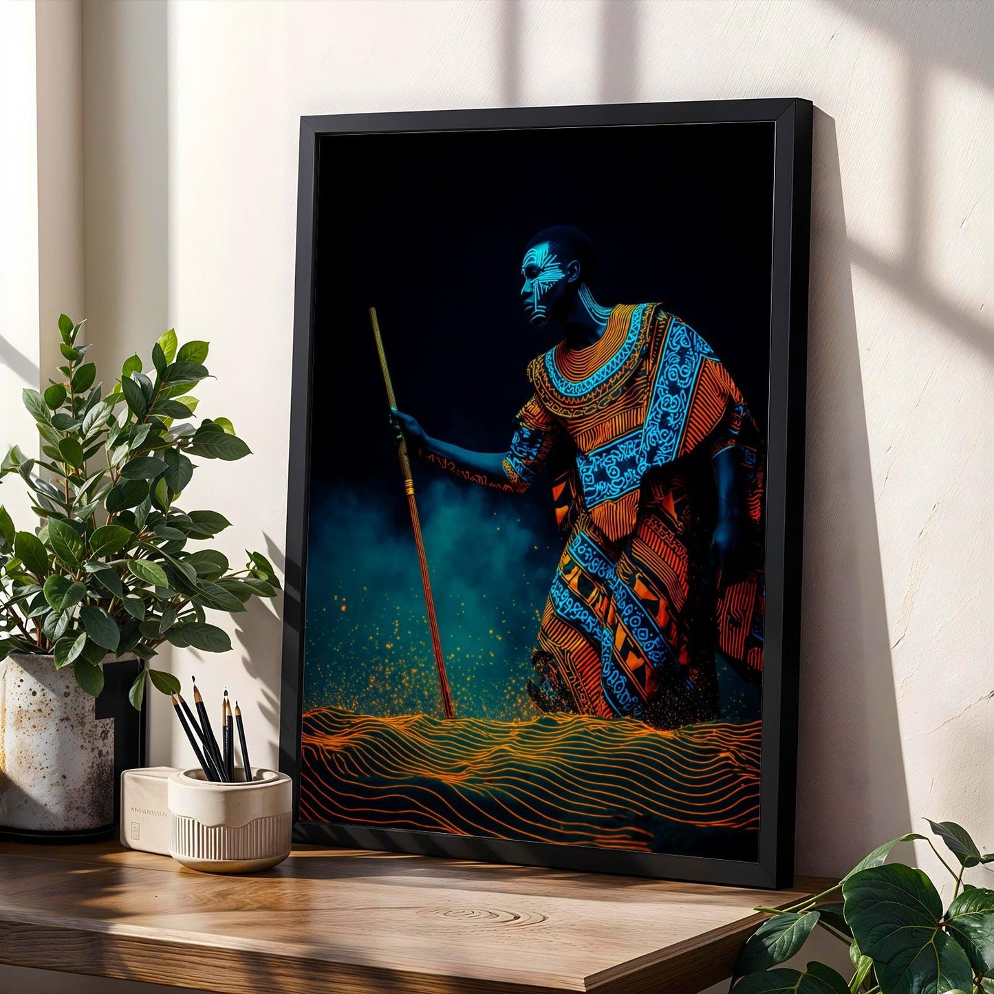 Untamed Spirit  African Warrior Wall Art Print