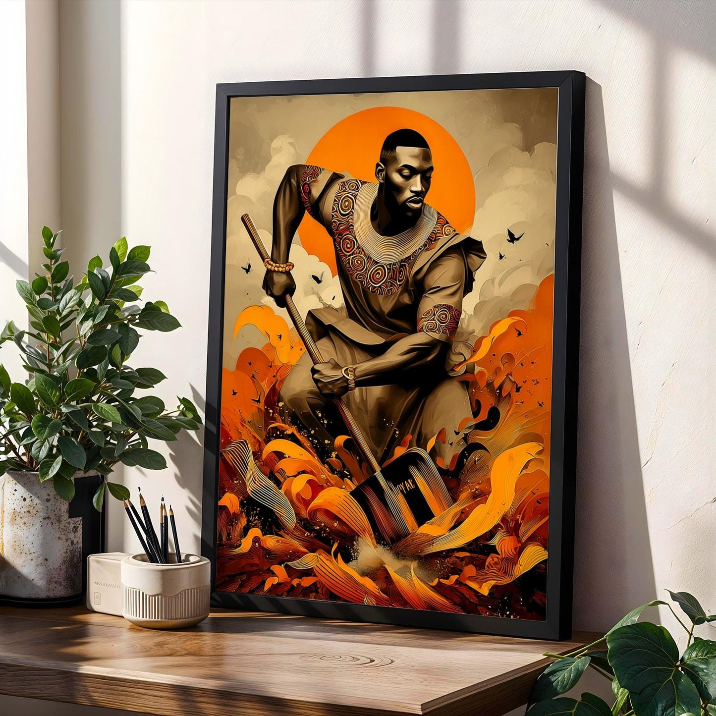 Untamed Spirit  African Warrior Wall Art Print