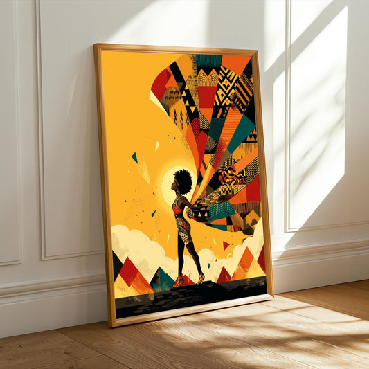 Untamed Spirit  African Warrior Wall Art Print