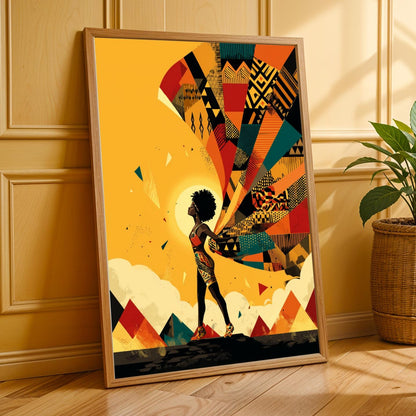 Untamed Spirit  African Warrior Wall Art Print