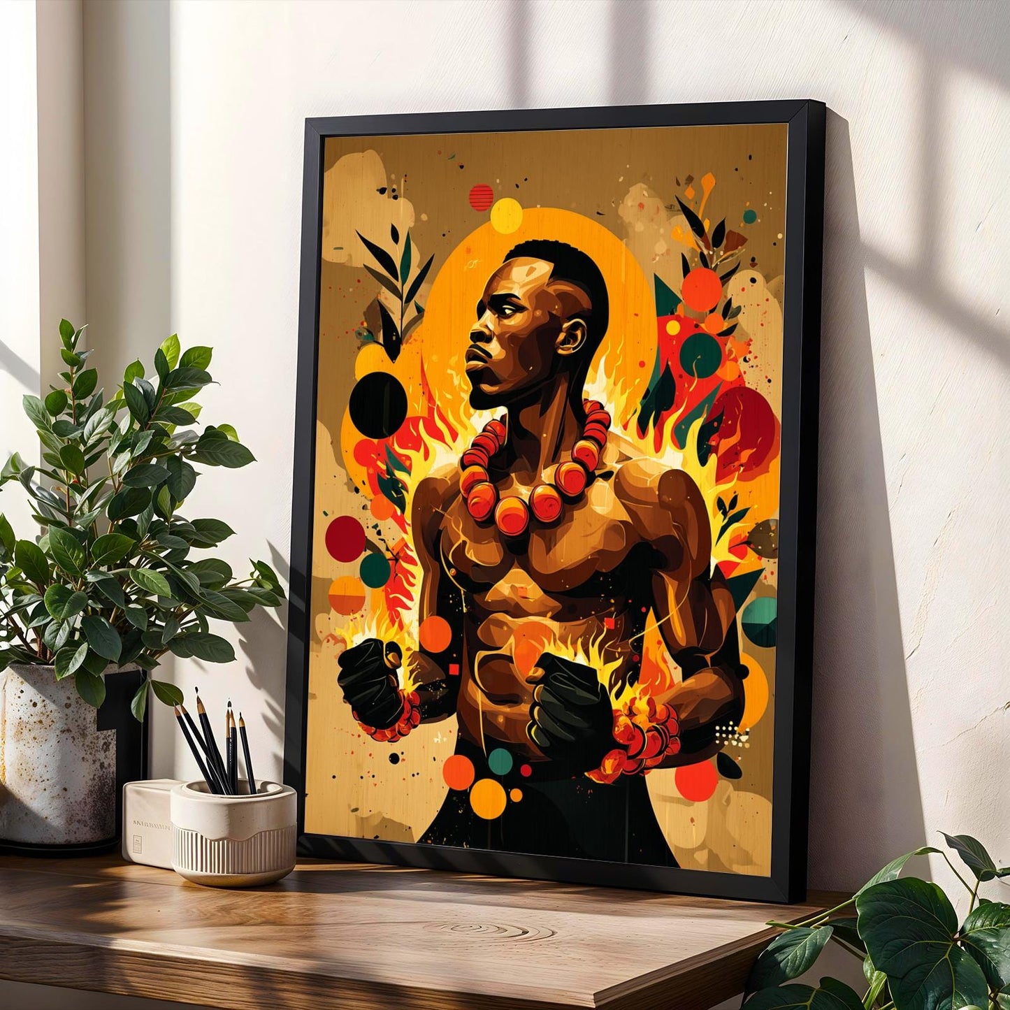 Untamed Spirit  African Warrior Wall Art Print