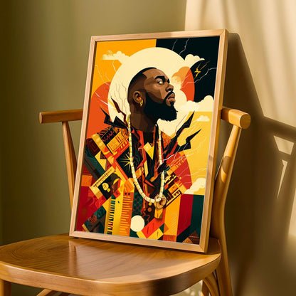 Untamed Spirit  African Warrior Wall Art Print