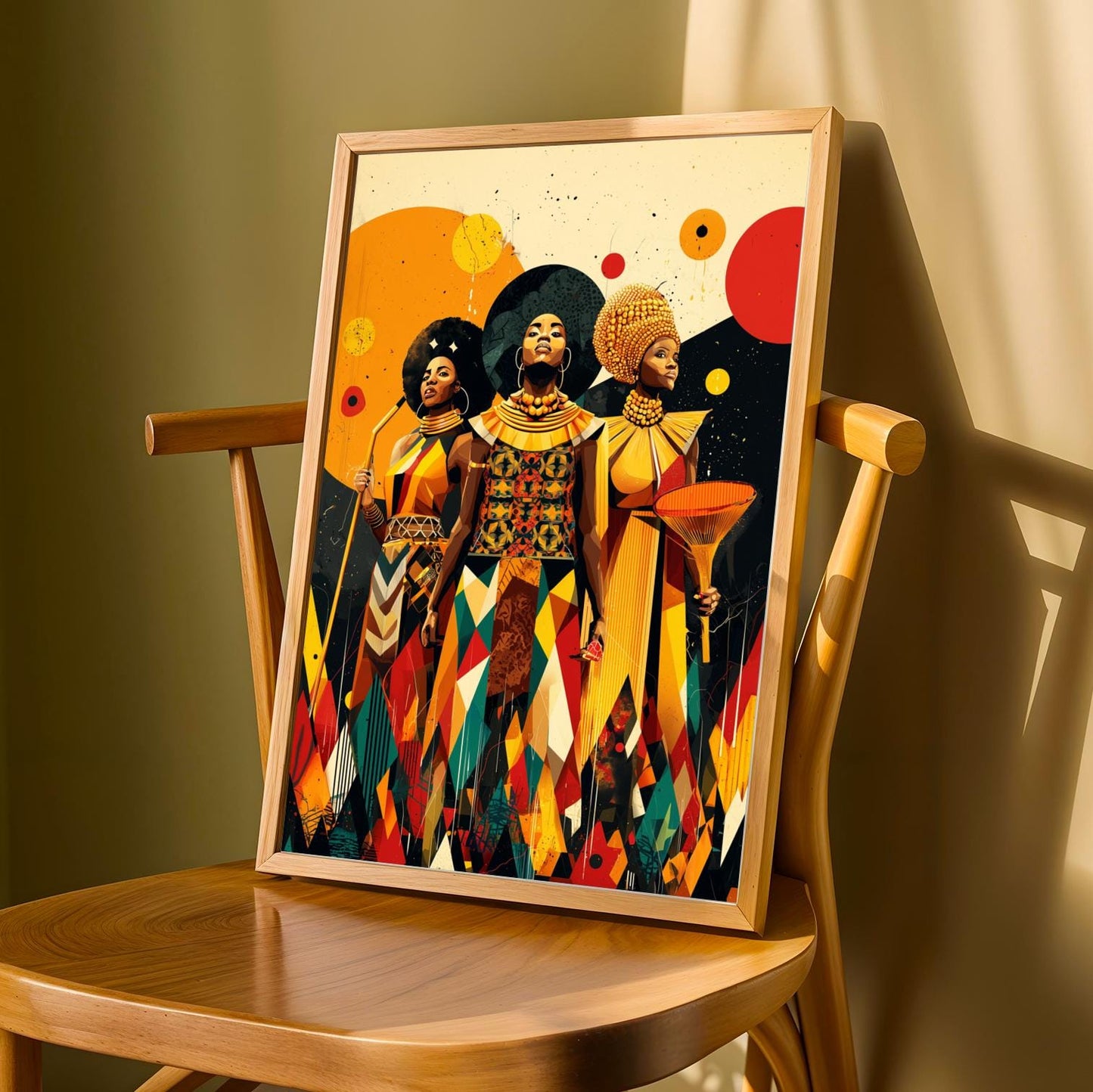 Untamed Spirit  African Warrior Wall Art Print