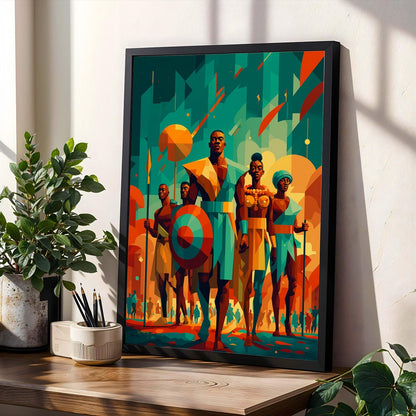 Untamed Spirit  African Warrior Wall Art Print