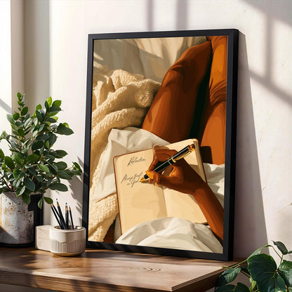 Dear Diary - Modern Afrocentric Wall Art Print