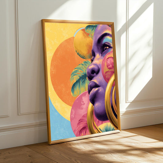 Tropical Foliage Portrait Wall Art Print